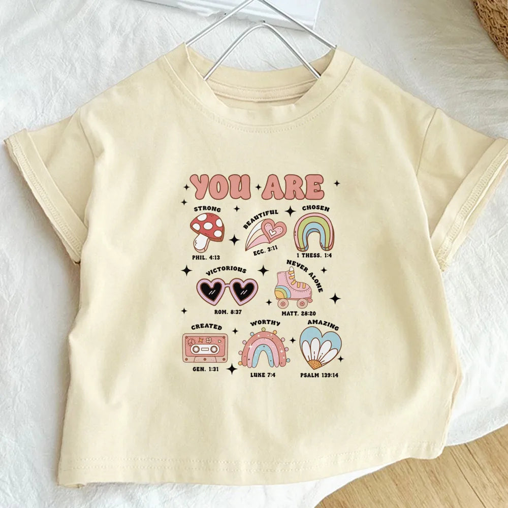 Daughter of The King Printed Shirt Kids Girls Retro