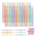 Vibrant Fluorescent Soft Brush pens highlighter
