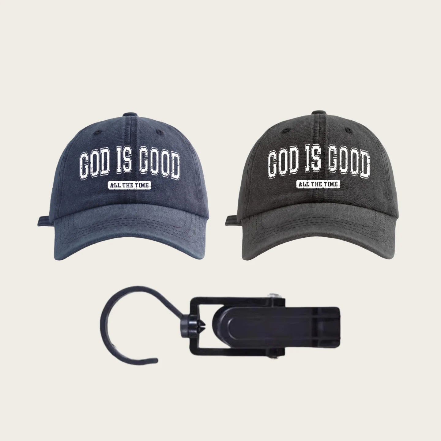 GOD IS GOOD Printed Water Washed Baseball Hat