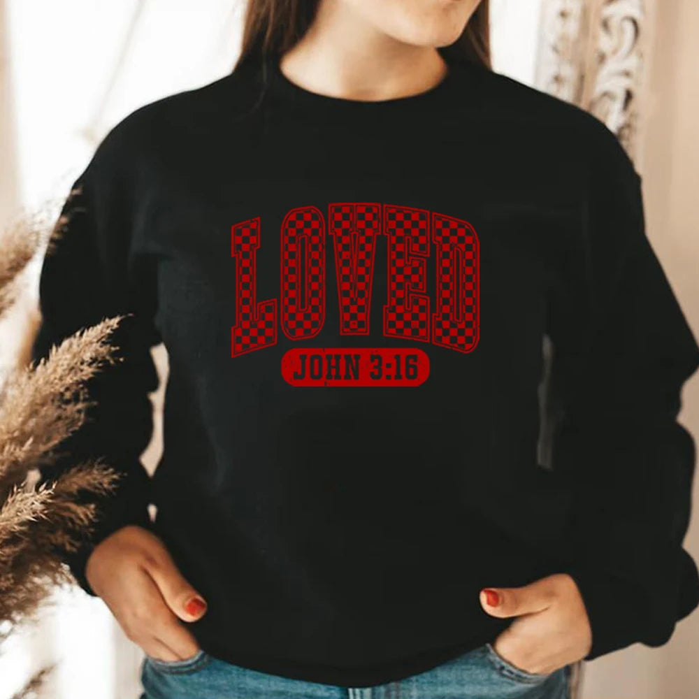 Loved John 3：16 Sweater Retro