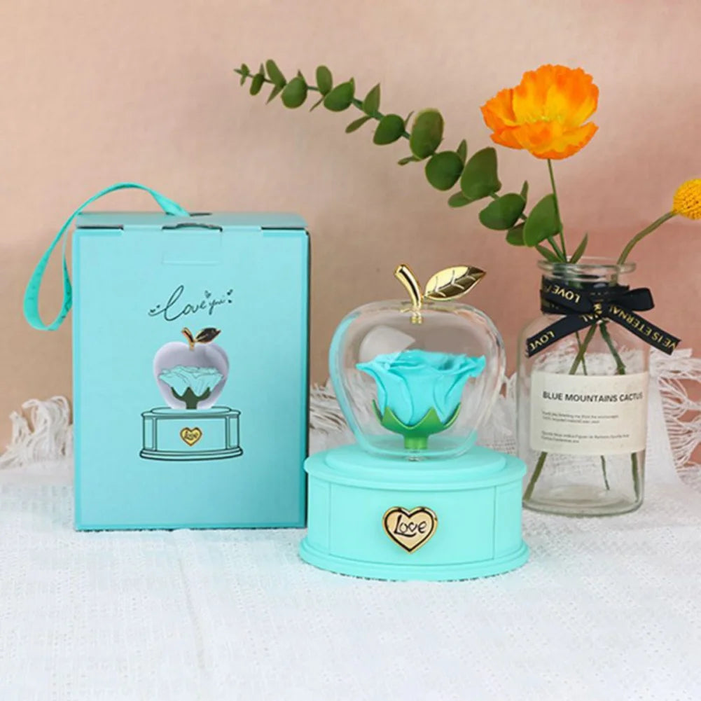 Plastic Preserved Rose with Necklace Eternal Rose Gifts