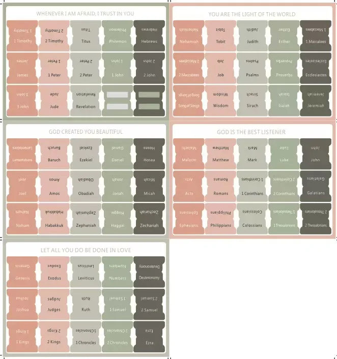 Bible Tabs Gold Print