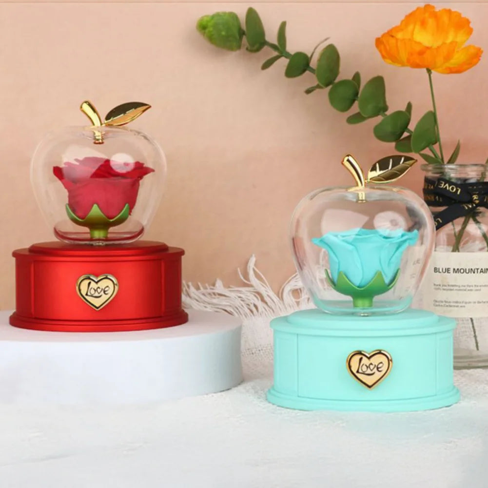 Plastic Preserved Rose with Necklace Eternal Rose Gifts