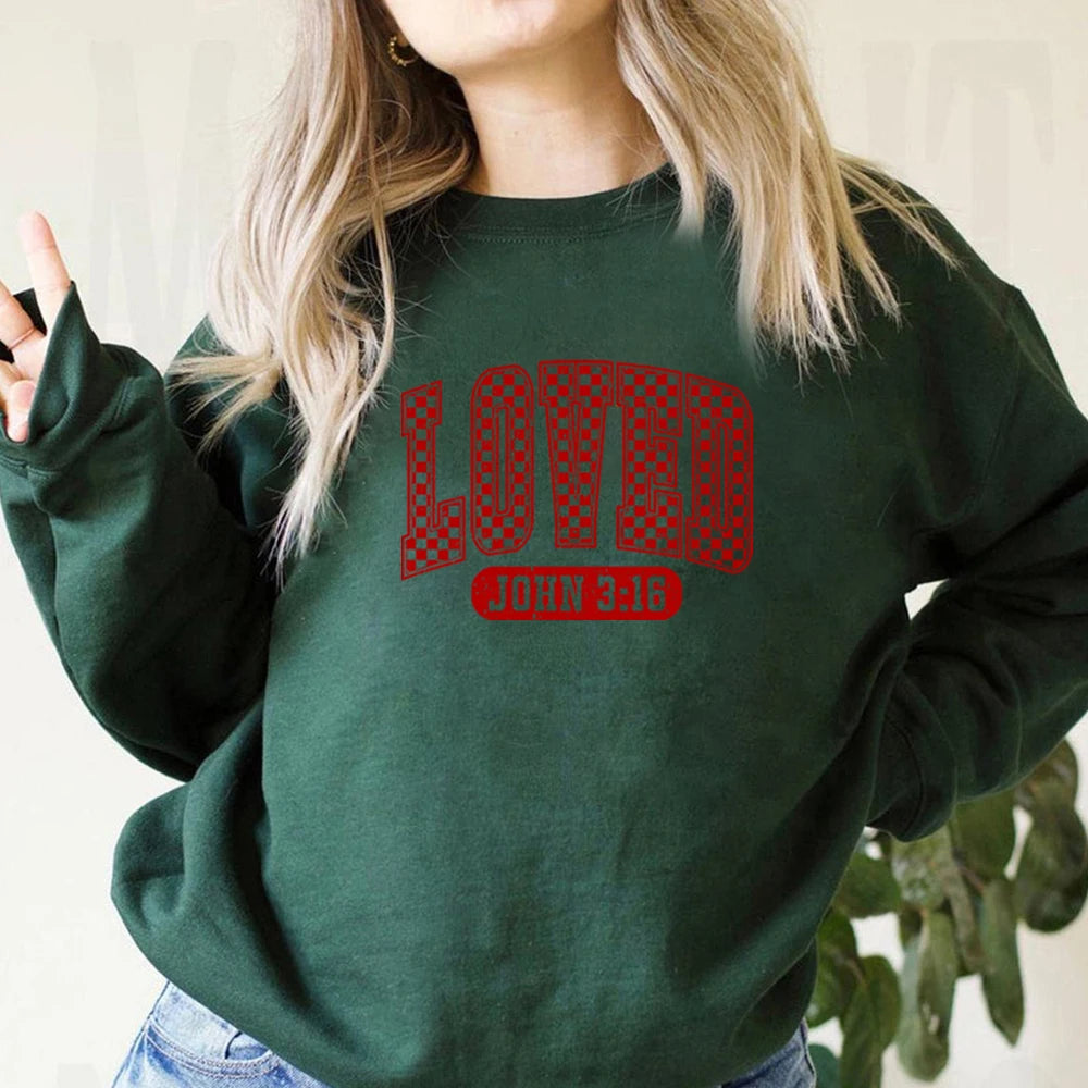 Loved John 3：16 Sweater Retro