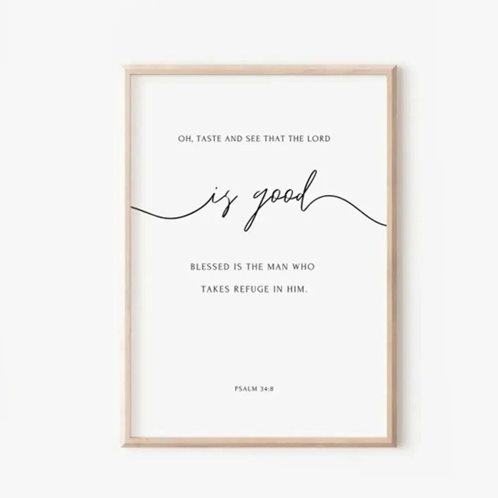 The Lord Your God Is Good Minimal Christian Scripture Wall Art