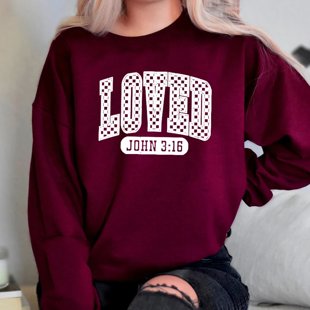 Loved John 3：16 Sweater Retro