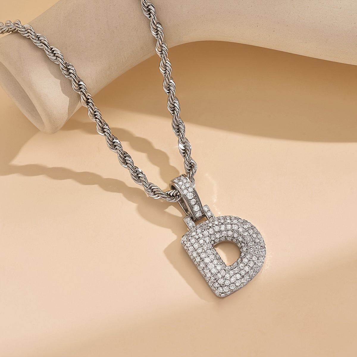 18K Gold Plated English Letter Full Of Luxury Chain Pendant Necklace Party Festival Jewelry Gift