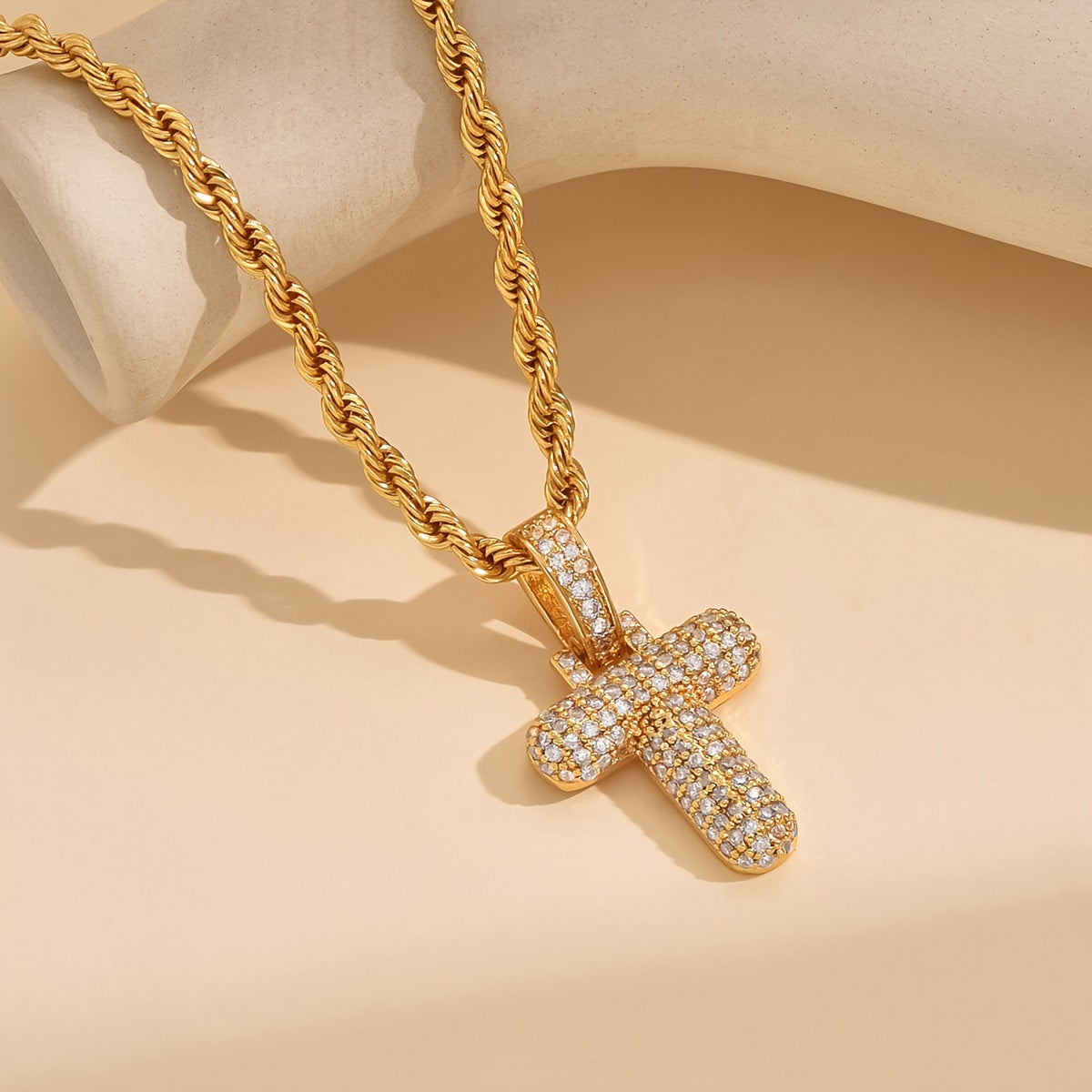 18K Gold Plated English Letter Full Of Luxury Chain Pendant Necklace Party Festival Jewelry Gift