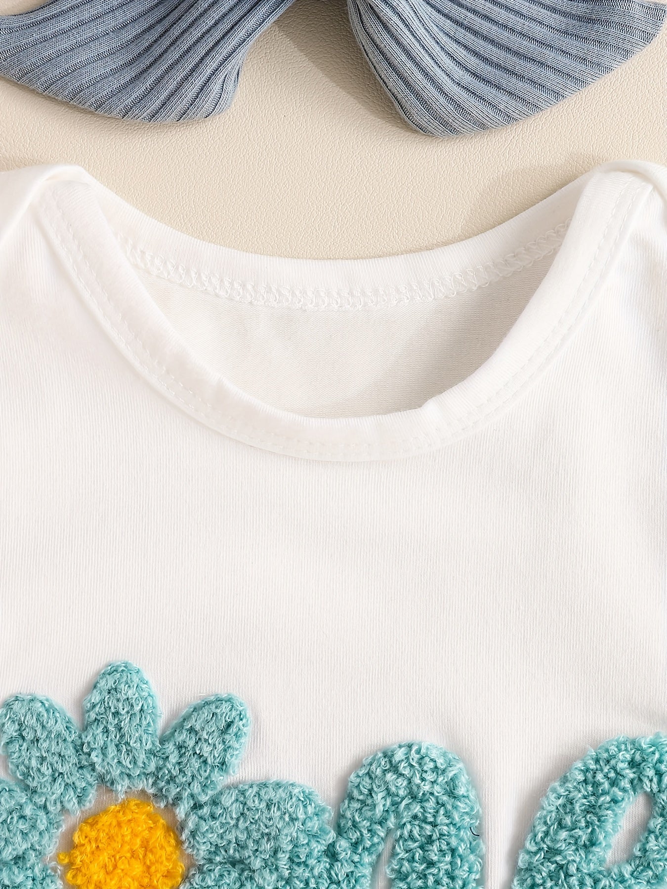 Baby's ONE Flower Embroidered 2pcs Summer Outfit