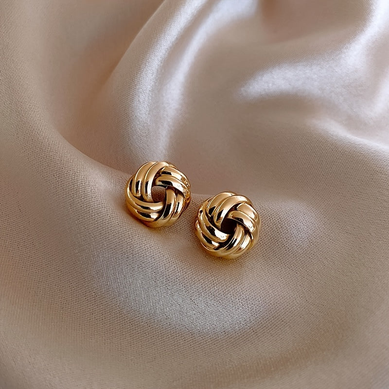 Twist Knotted Stud Earrings