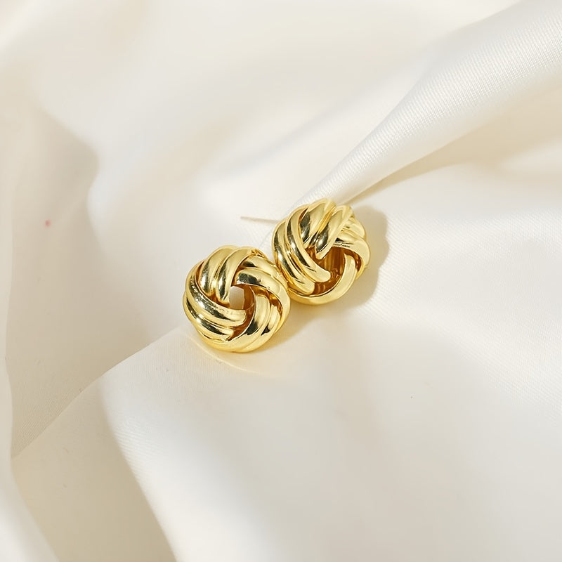 Twist Knotted Stud Earrings