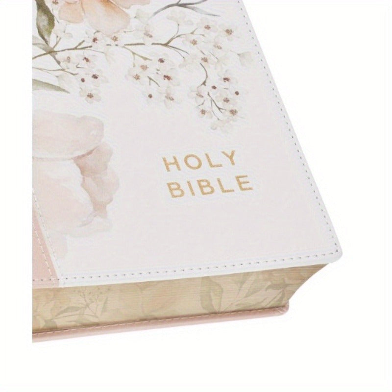 Bible Faux Leather Pink Floral Print, (Hardcover)