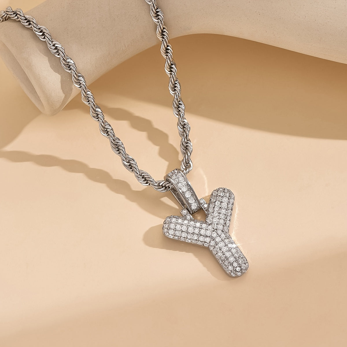 18K Gold Plated English Letter Full Of Luxury Chain Pendant Necklace Party Festival Jewelry Gift