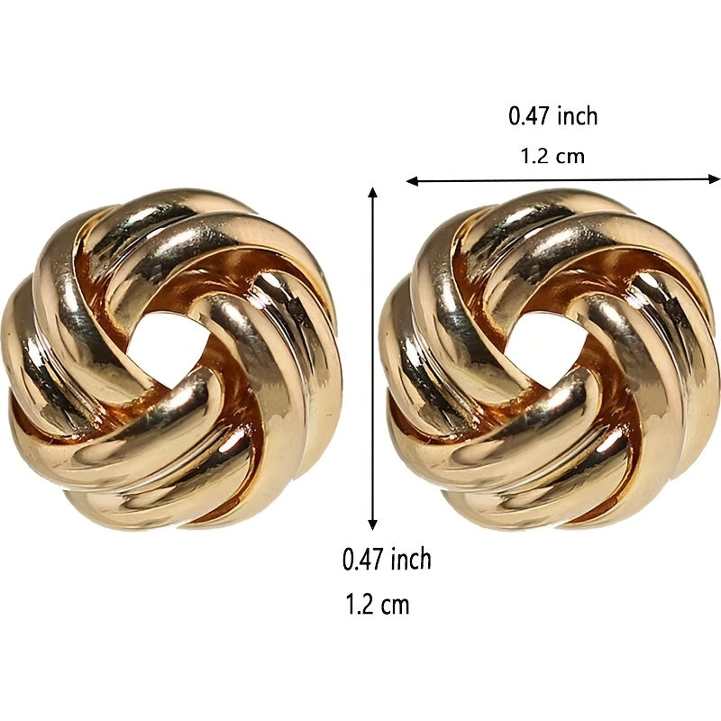 Twist Knotted Stud Earrings
